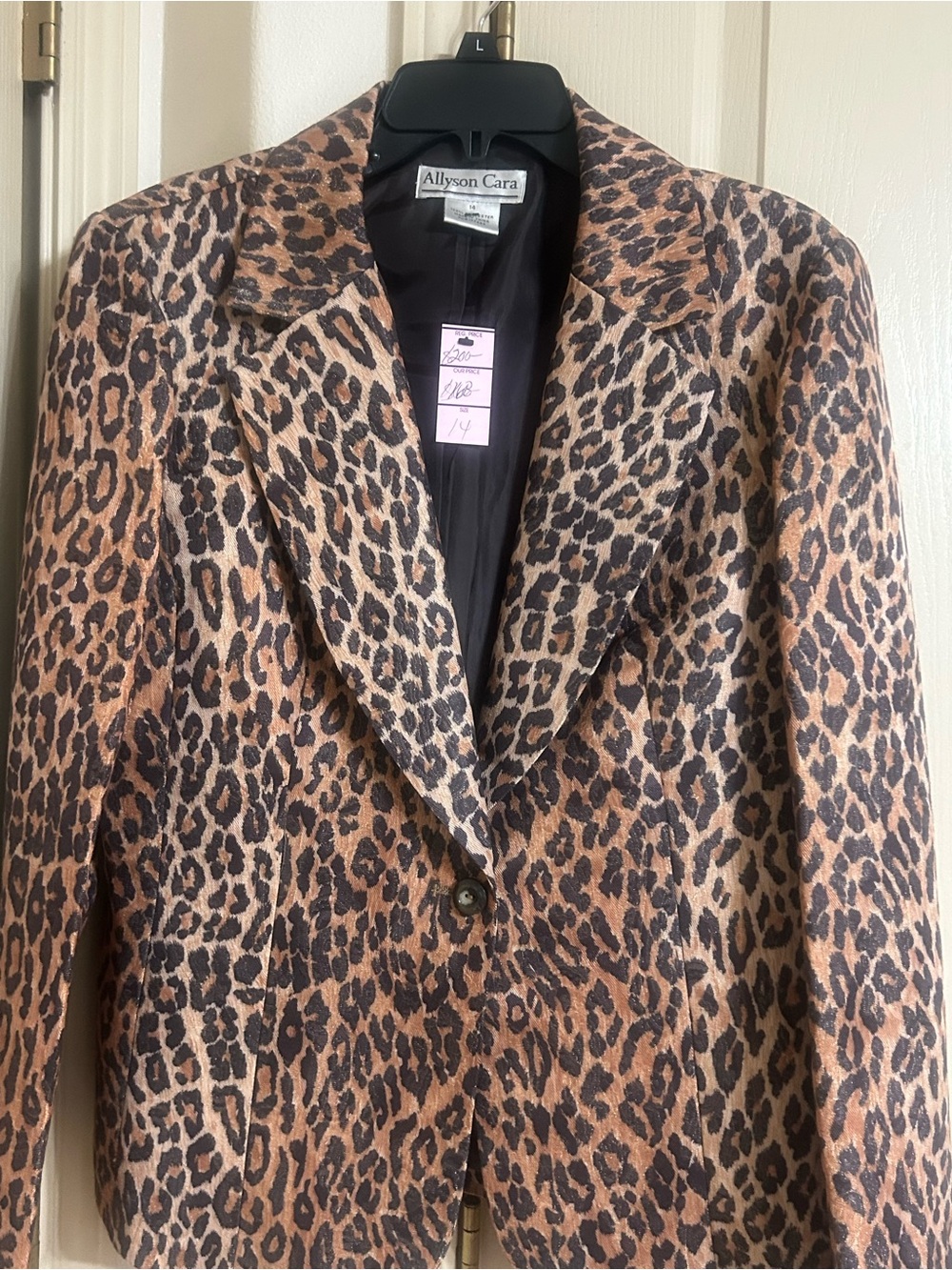 Leopard Print Women's Blazer - Brown